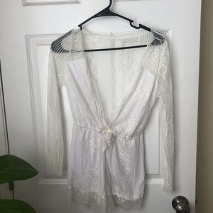 White lace romper